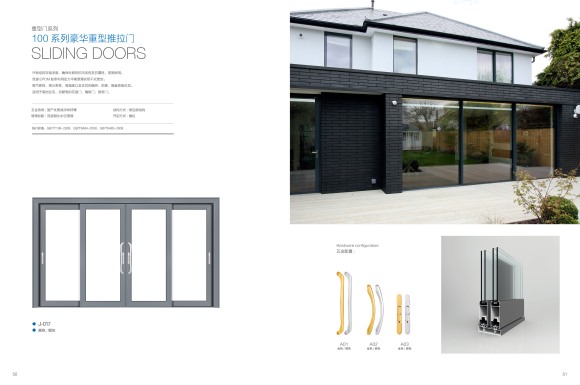 100系列豪華重型推拉門
